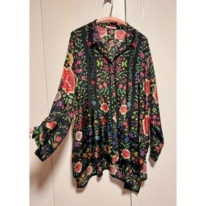 Johnny Was Emby Floral Button Down Tunic